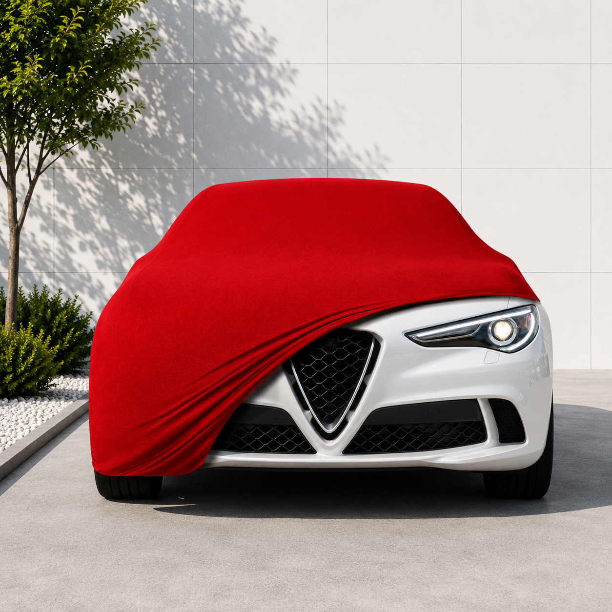 Alfa Romeo Stelvio 2023 - Günümüz Araba Brandası Yazlık Kumaş Oto Branda – Araca Özel Uyum