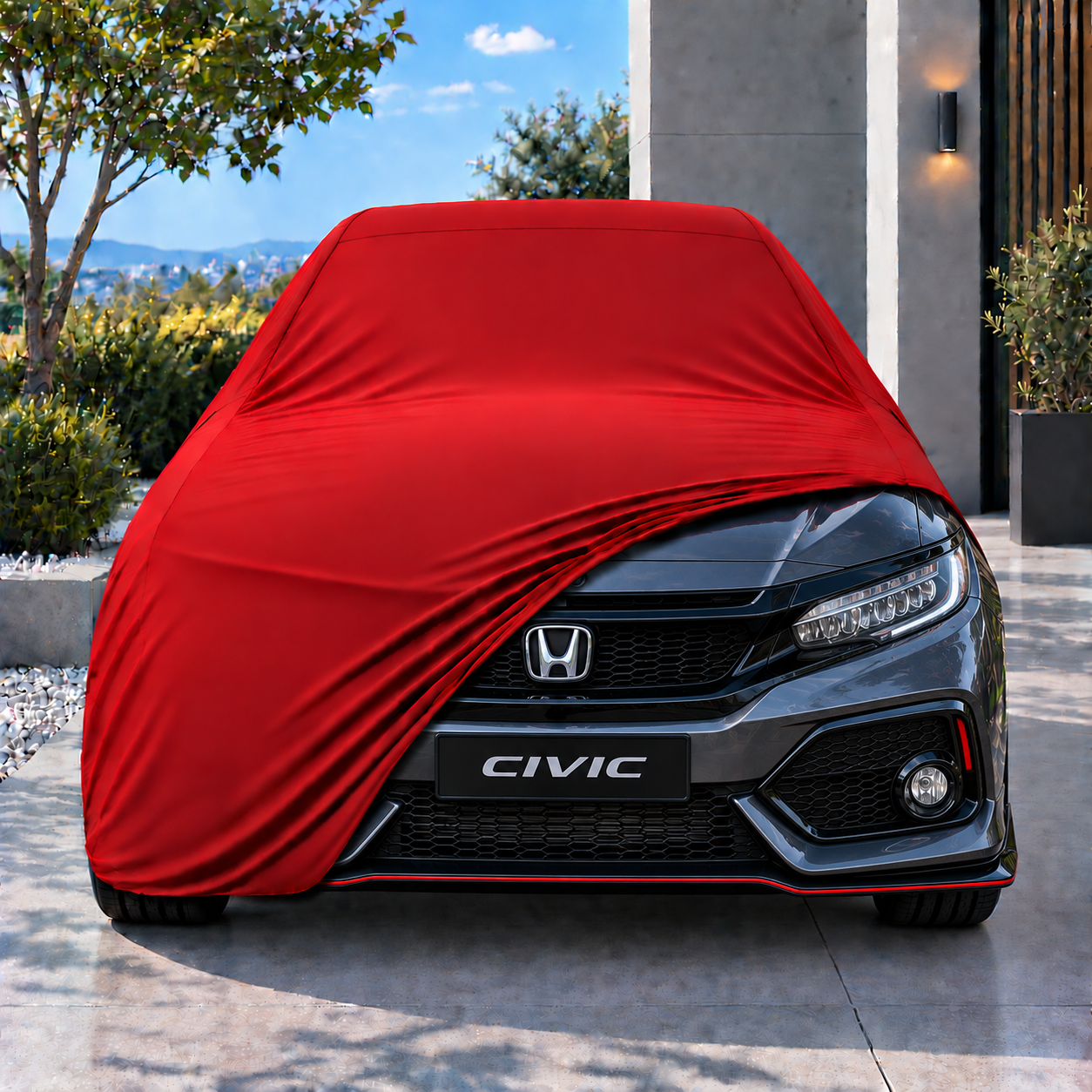 Honda Civic Hatchback (5 kapı) 2017-2021 Araba Brandası Yazlık Kumaş Oto Branda – Araca Özel Uyum