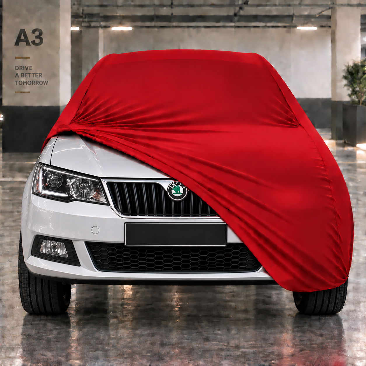 Skoda Fabia 2015-2021 Araba Brandası Yazlık Kumaş Oto Branda – Araca Özel Uyum
