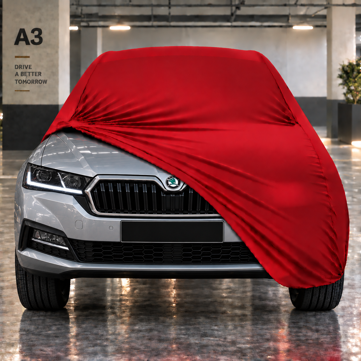 Skoda Octavia 2021-Günümüz Araba Brandası Yazlık Kumaş Oto Branda – Araca Özel Uyum