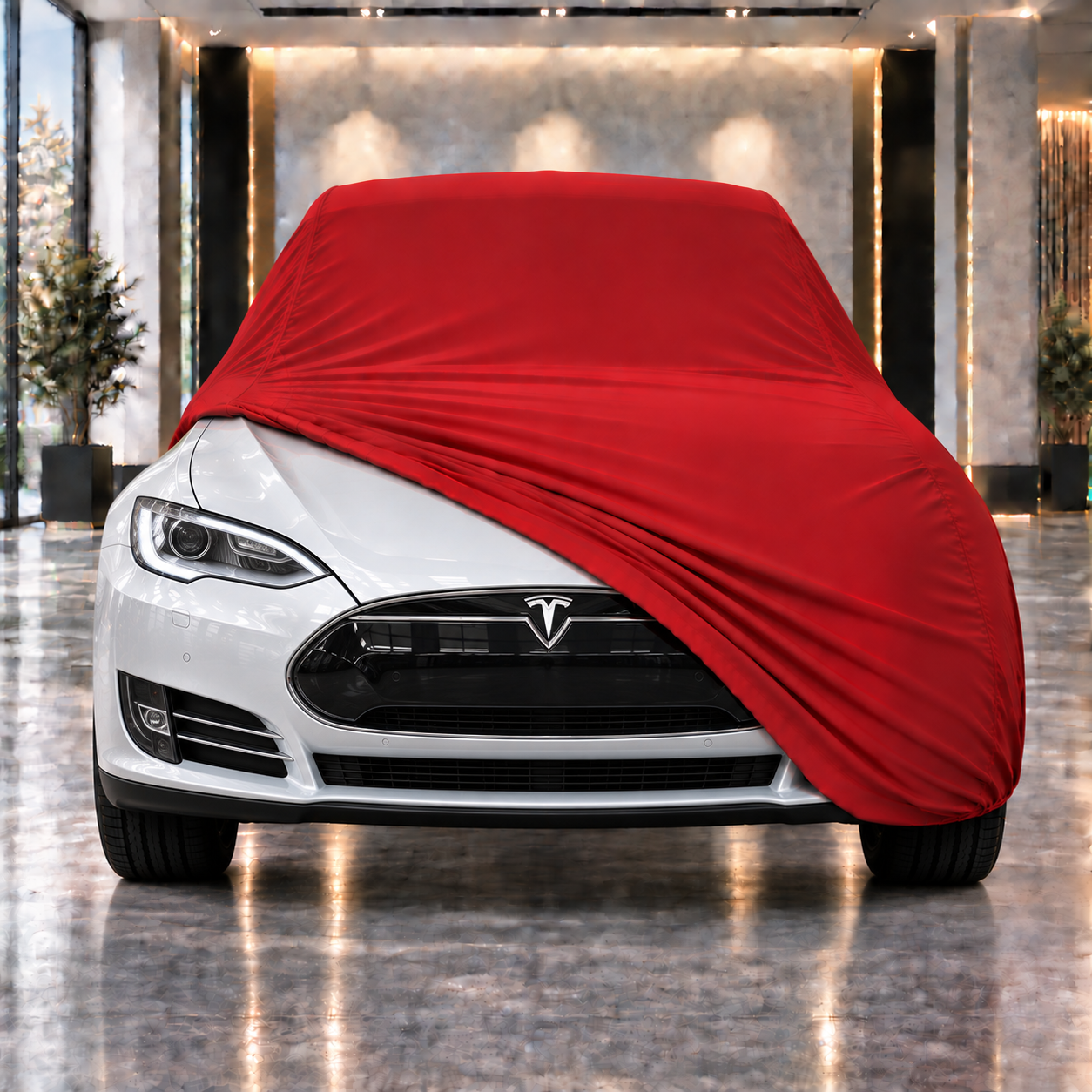 Tesla Model S 2012-2016 Araba Brandası Yazlık Kumaş Oto Branda – Araca Özel Uyum