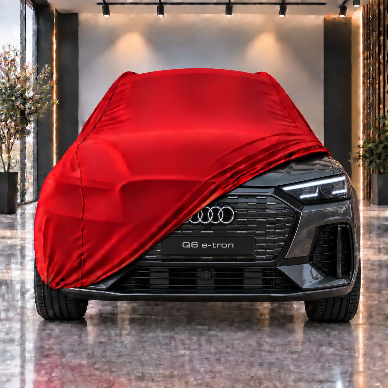 Audi Q6 e-tron 2024-Günümüz Araba Brandası Yazlık Kumaş Oto Branda – Araca Özel Uyum